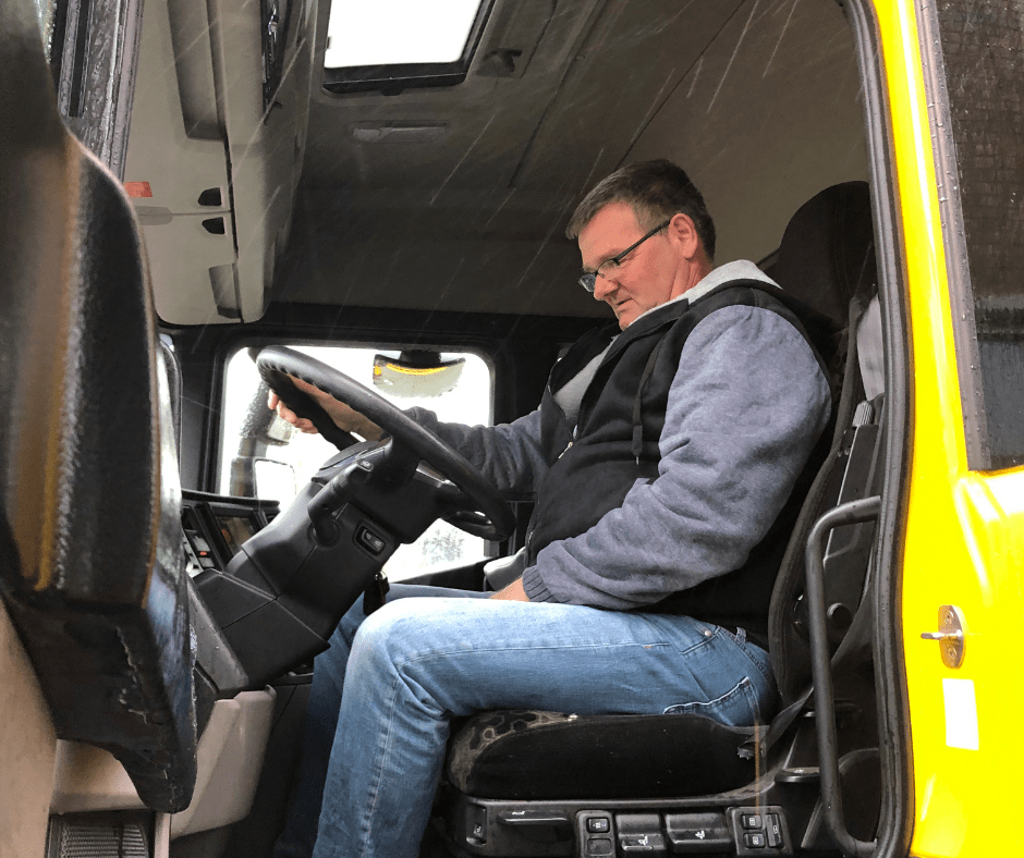 De huisvuilwagen van ACV uitproberen bij Clever Consultancy in Veenendaal